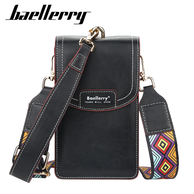 Baellerry ženska crossbody torba s džepom za telefon – PU, vertikalno kvadratno oblikovanje, zatvaranje kapicom, unutarnji pretinac za telefon i identifikaciju, mekan materijal, stil svježe i slatke