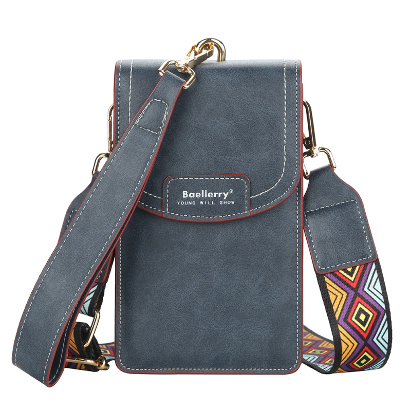 Baellerry ženska crossbody torba s džepom za telefon – PU, vertikalno kvadratno oblikovanje, zatvaranje kapicom, unutarnji pretinac za telefon i identifikaciju, mekan materijal, stil svježe i slatke