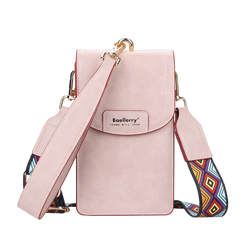 Baellerry ženska crossbody torba s džepom za telefon – PU, vertikalno kvadratno oblikovanje, zatvaranje kapicom, unutarnji pretinac za telefon i identifikaciju, mekan materijal, stil svježe i slatke