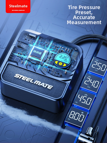 Pompa de aer portabilă pentru mașină, alimentare USB, 12V, afișaj digital, 35 L/min, 220W