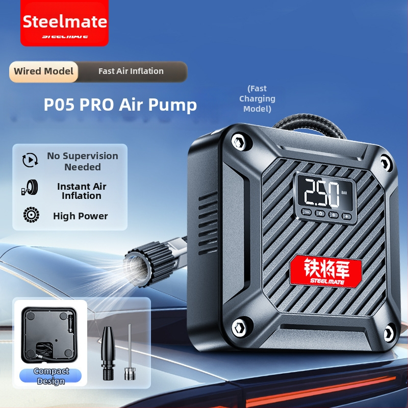 Pompa de aer portabilă pentru mașină, alimentare USB, 12V, afișaj digital, 35 L/min, 220W