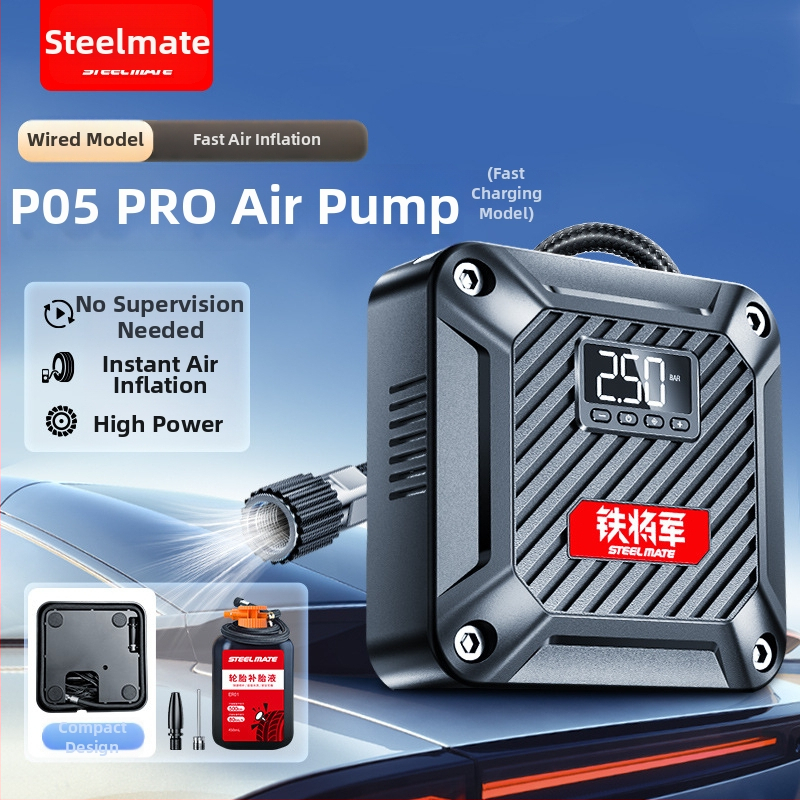 Pompa de aer portabilă pentru mașină, alimentare USB, 12V, afișaj digital, 35 L/min, 220W