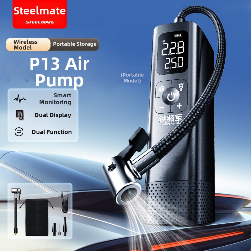 Pompa de aer portabilă pentru mașină, alimentare USB, 12V, afișaj digital, 35 L/min, 220W