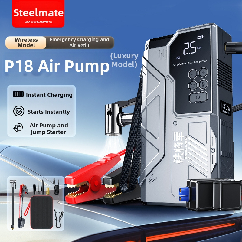 Pompa de aer portabilă pentru mașină, alimentare USB, 12V, afișaj digital, 35 L/min, 220W