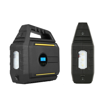 Αυτοκινητικός αντλητής αέρα με ενσωματωμένη πηγή έκτακτης ανάγκης και power bank — φορητό όλα-σε-ένα, 12V, 120W, καλώδιο 2.8 m, 60 cm σωληνάκι, ψηφιακή οθόνη