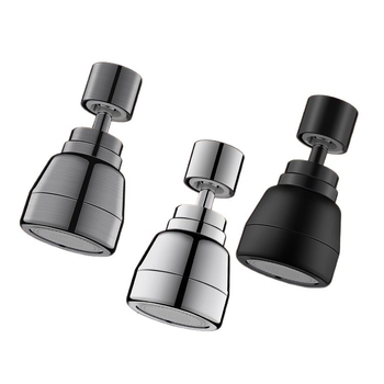 Cjelovita bakrena spojka za slavinu s okretno zaštitom od prskanja i univerzalnim produživačem — ABS/bakar, elektroplatirani završni sloj, 0–100°C, spiralna ugradnja, rotirajuće