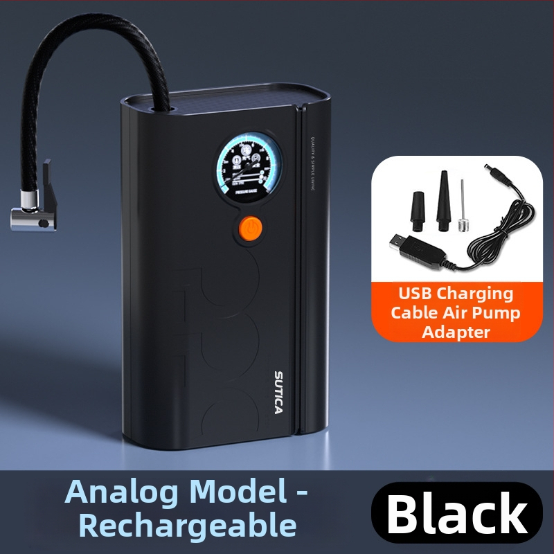 Bezdrôtová automobilová pumpa s digitálnym displejom a tlakomera na pneumatiky | 12V, 120W, ABS telo, napájanie USB alebo zapaľovačom, dlhý kábel 3 m/1 m, jednocylindrový dizajn