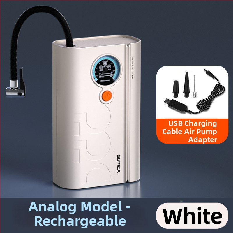 Bezdrôtová automobilová pumpa s digitálnym displejom a tlakomera na pneumatiky | 12V, 120W, ABS telo, napájanie USB alebo zapaľovačom, dlhý kábel 3 m/1 m, jednocylindrový dizajn