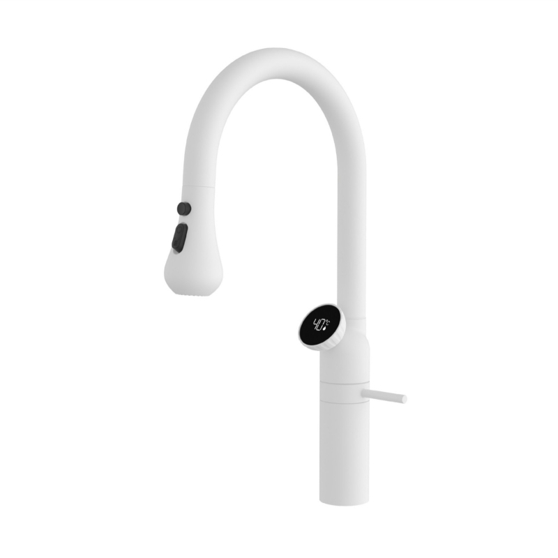 Kelaiejie réz konyhai kihúzható keverőcsaptelep, 0–90°C, kerámiadiskos szelep, elektropólázott felület, normál nyomás