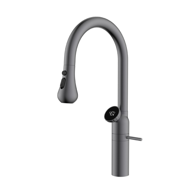 Kelaiejie réz konyhai kihúzható keverőcsaptelep, 0–90°C, kerámiadiskos szelep, elektropólázott felület, normál nyomás