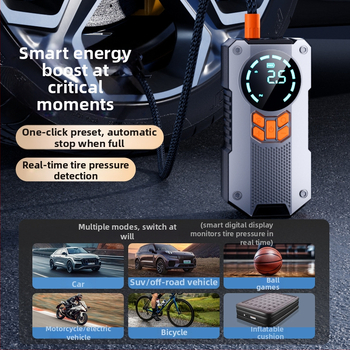 Pompa de aer pentru mașină portabilă 12V, cilindru unic, 120W, debit 25 L/min, furtun aer 320 mm