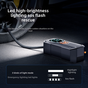 Pompa de aer pentru mașină portabilă 12V, cilindru unic, 120W, debit 25 L/min, furtun aer 320 mm