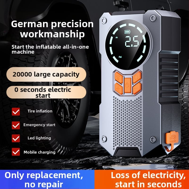 Pompa de aer pentru mașină portabilă 12V, cilindru unic, 120W, debit 25 L/min, furtun aer 320 mm