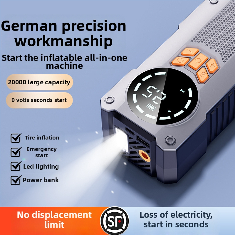 Pompa de aer pentru mașină portabilă 12V, cilindru unic, 120W, debit 25 L/min, furtun aer 320 mm