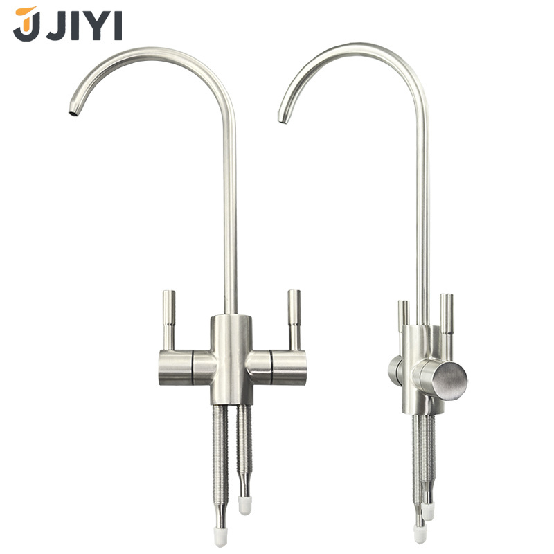 Robinet de apă potabilă din oțel inoxidabil 304, rotativ, cu ieșire dublă, flux rece unic, cartuș ceramic, certificat CE