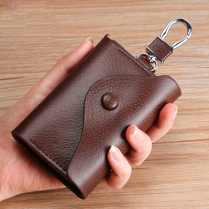 Kutija za ključeve od prave kravlje kože, unisex, s kaišem za struk, protukrada, gradski minimalistički dizajn