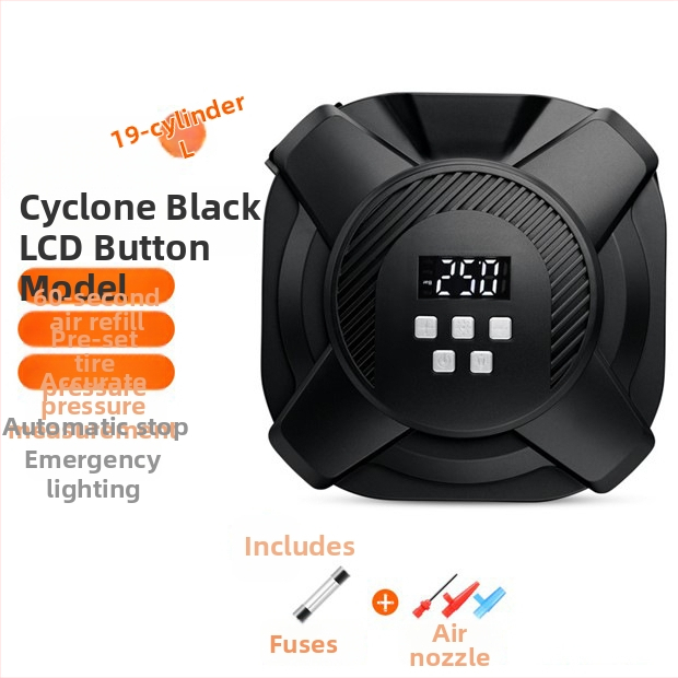 Prenosná pumpa na pneumatiky do auta, 12V, 120W, 35 L/min, Digitálny displej, USB nabíjanie