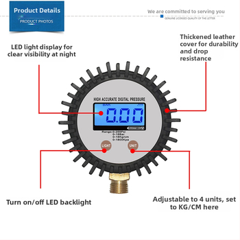 Elektronický tlakomer na pneumatiky s digitálnym displejom (Model 1)