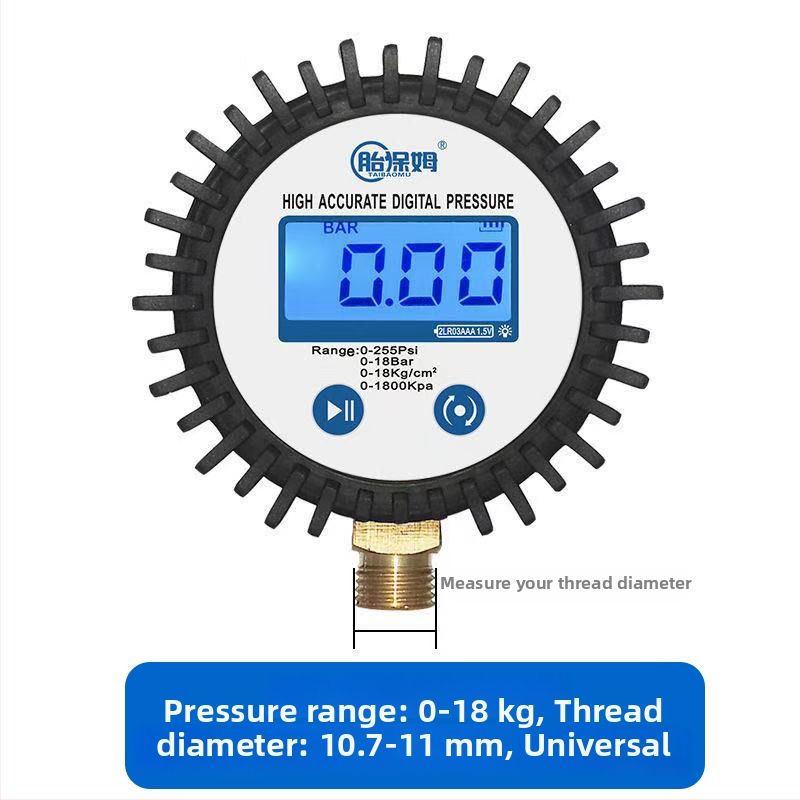 Elektronický tlakomer na pneumatiky s digitálnym displejom (Model 1)