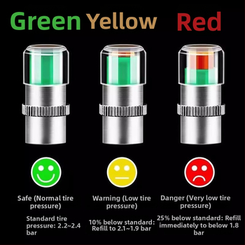 Strength Padangos slėgio matuoklis automobiliams ir motocikliams – išorinis matuoklis, aukšta tikslumo; medžiaga nerūdijantis plienas, grynas vario branduolys, plastikinis branduolys