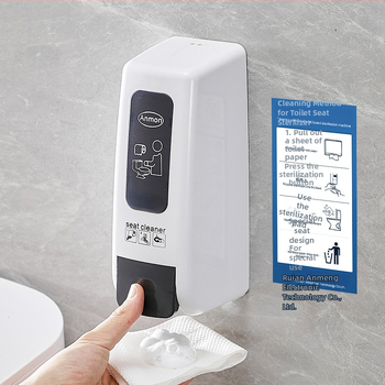 Dispozitiv de dezinfectare cu spumă pentru toaletă, montat pe perete, acționare prin apăsare, ABS, tratament prin oxidare, stil modern minimalist