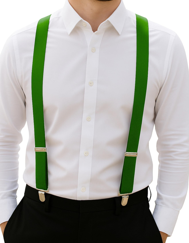 Bretele elastice în formă Y, unisex, cu clips puternice, 3 clipsuri, cruce în spate