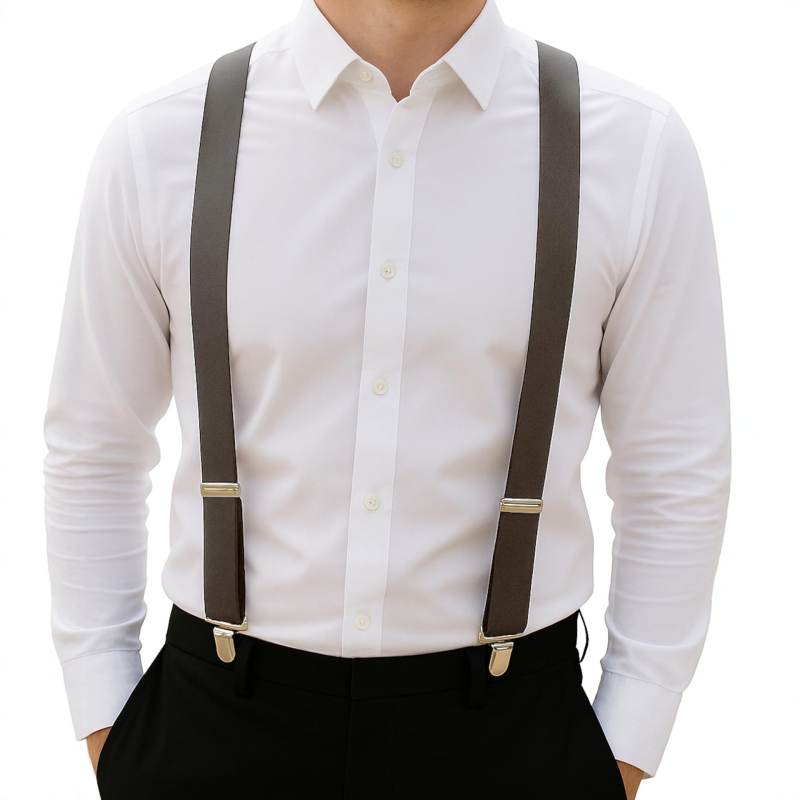 Bretele elastice în formă Y, unisex, cu clips puternice, 3 clipsuri, cruce în spate