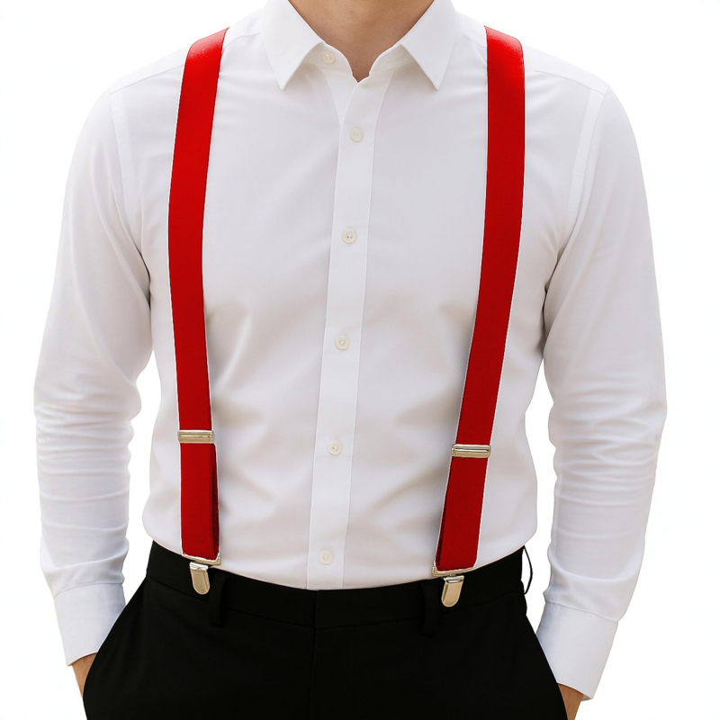 Bretele elastice în formă Y, unisex, cu clips puternice, 3 clipsuri, cruce în spate