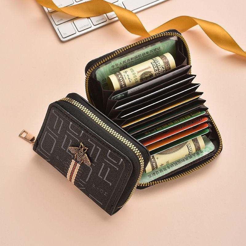 Θήκη καρτών PU, unisex, επιχειρηματικό στυλ, μεγάλη χωρητικότητα, πολλαπλές θήκες καρτών, επεκτεινόμενος σχεδιασμός