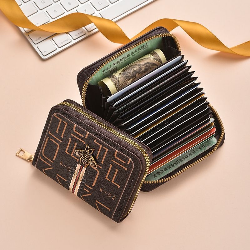 Θήκη καρτών PU, unisex, επιχειρηματικό στυλ, μεγάλη χωρητικότητα, πολλαπλές θήκες καρτών, επεκτεινόμενος σχεδιασμός
