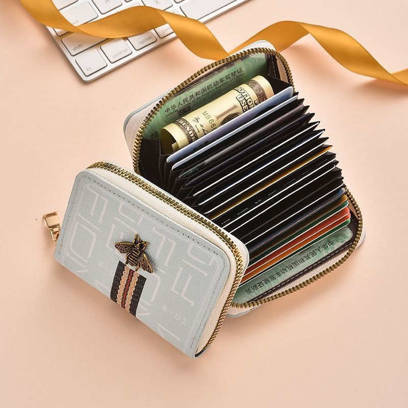 Θήκη καρτών PU, unisex, επιχειρηματικό στυλ, μεγάλη χωρητικότητα, πολλαπλές θήκες καρτών, επεκτεινόμενος σχεδιασμός