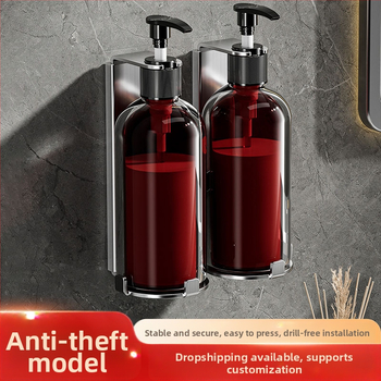 Suport dozator săpun din oțel inoxidabil – finisaj șlefuit, stil luxos discret, funcționare prin apăsare manuală, greutate 400 g