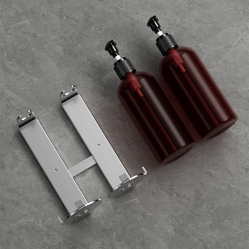 Suport dozator săpun din oțel inoxidabil – finisaj șlefuit, stil luxos discret, funcționare prin apăsare manuală, greutate 400 g