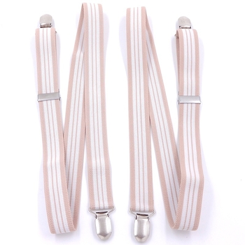 Bretele tip H elastice, unisex, poliester, 4 clips, lungime reglabilă