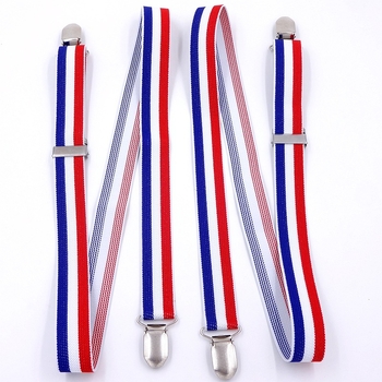 Bretele tip H elastice, unisex, poliester, 4 clips, lungime reglabilă