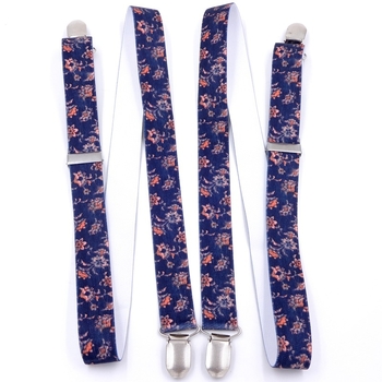 Bretele tip H elastice, unisex, poliester, 4 clips, lungime reglabilă