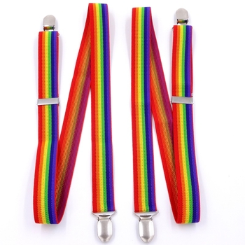 Bretele tip H elastice, unisex, poliester, 4 clips, lungime reglabilă