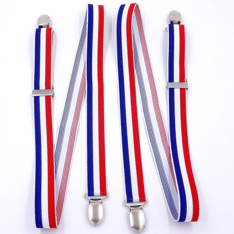 Bretele tip H elastice, unisex, poliester, 4 clips, lungime reglabilă