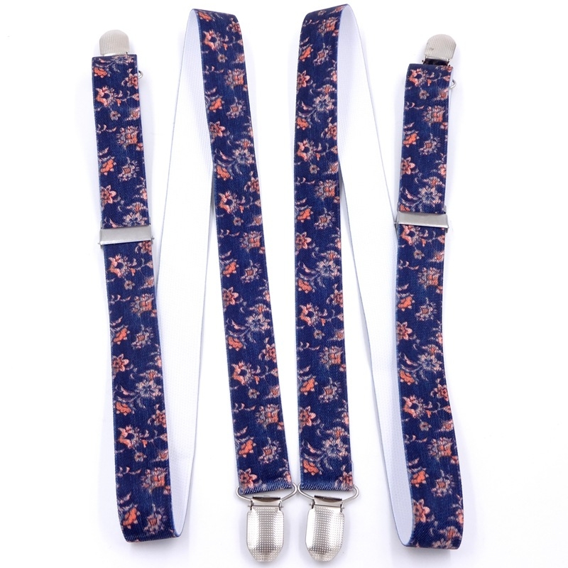 Bretele tip H elastice, unisex, poliester, 4 clips, lungime reglabilă