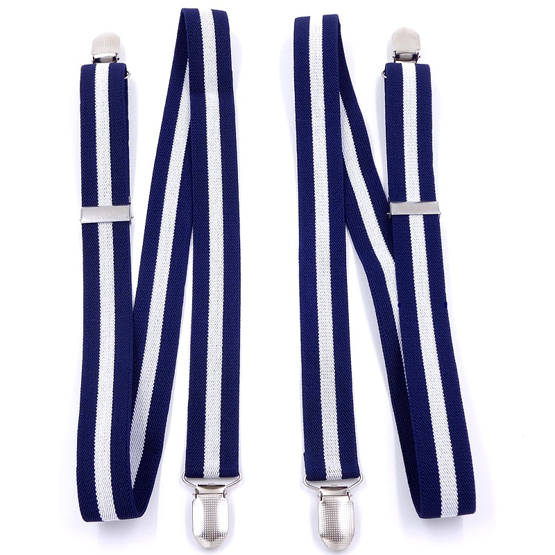 Bretele tip H elastice, unisex, poliester, 4 clips, lungime reglabilă