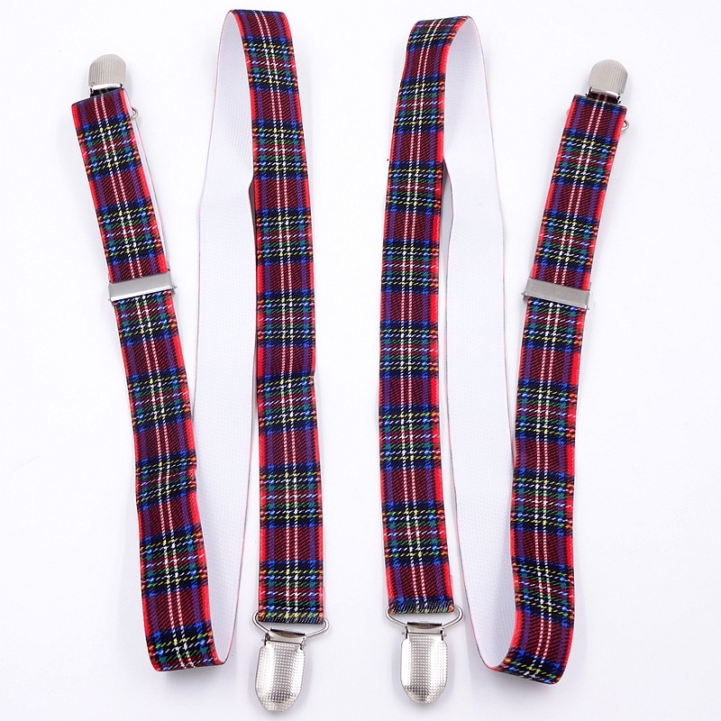 Bretele tip H elastice, unisex, poliester, 4 clips, lungime reglabilă