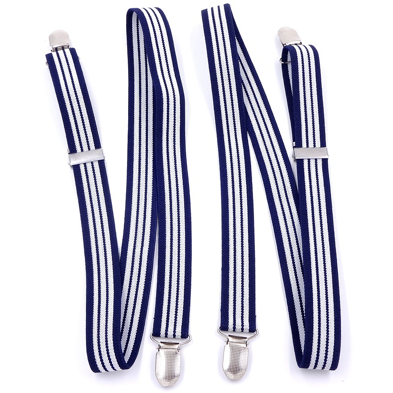 Bretele tip H elastice, unisex, poliester, 4 clips, lungime reglabilă