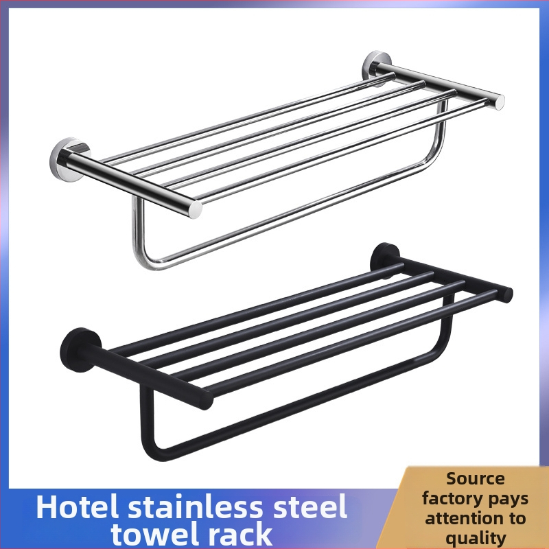 Nerezový vešiak na uteráky, dvojité vrstvy, leštený povrch, proti korózii, nosnosť 3–5 kg