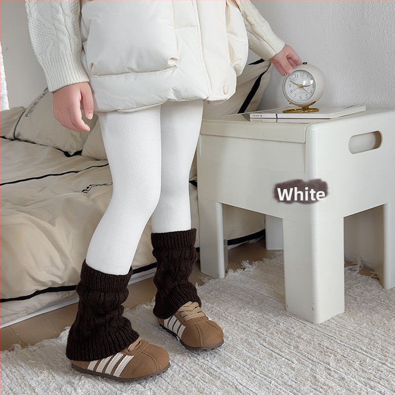 Tüdrukutele talvised fleecevoodriga pikkud Leggingsid, kõrge vöökoht, pikad, 80% puuvill, sobivad 3–8-aastastele