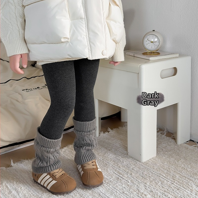 Tüdrukutele talvised fleecevoodriga pikkud Leggingsid, kõrge vöökoht, pikad, 80% puuvill, sobivad 3–8-aastastele