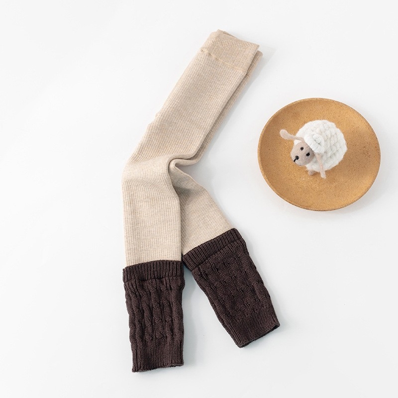 Zimske leggingice za djevojčice s flis podstavom, visoki pojas, duge, 80% pamuk, za djecu 3–8 godina