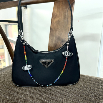 KKBEAD Funie de telefon cu mărgele – stil etnic, acrilic, breloc cu inimă, portabil