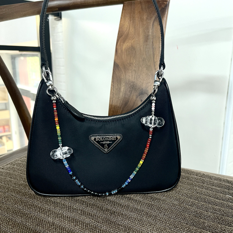 KKBEAD Funie de telefon cu mărgele – stil etnic, acrilic, breloc cu inimă, portabil