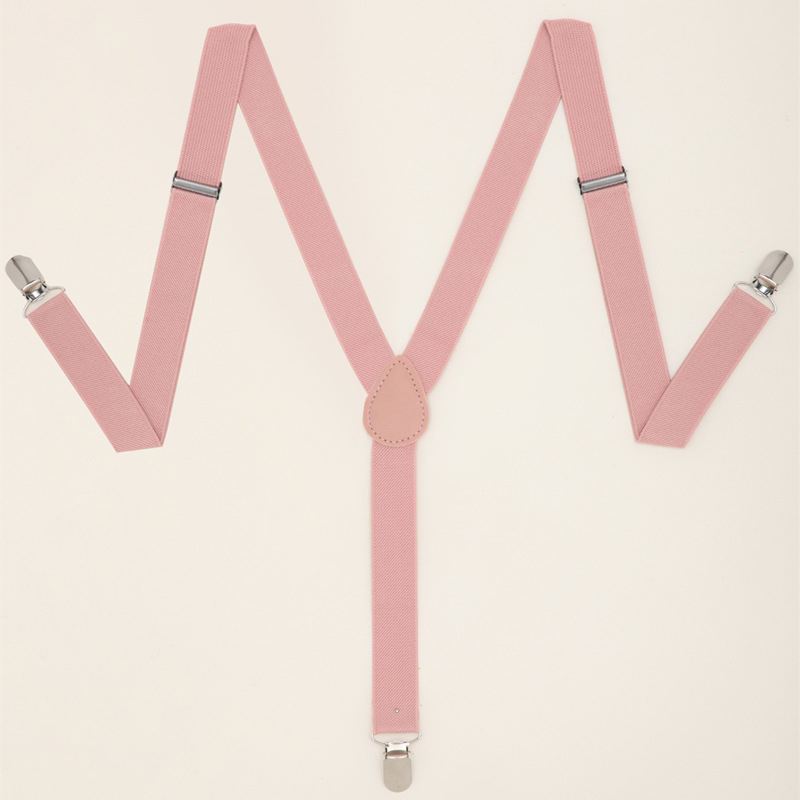 Bretele elastice pentru bărbați, cu 3 clipsuri, X-spate, cataramă metalică, lungime reglabilă, unisex, culoare solidă