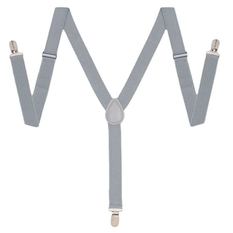 Bretele elastice pentru bărbați, cu 3 clipsuri, X-spate, cataramă metalică, lungime reglabilă, unisex, culoare solidă